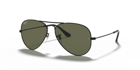 Ray Ban Unisex Full Rim Aviator Polarized Classic Metal Black Sunglasses RB3025 002 58 58 Online Carrefour UAE