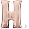 Anagram Letter H Foil Balloon- 32-Inch Size- Rose Gold