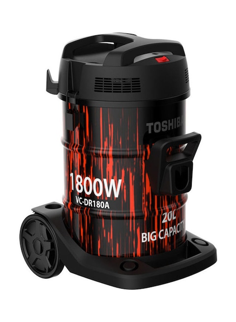 Toshiba Drum Vacuum Cleaner 20L, 1800W, VC-DR180ABF, Black/Red