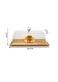 Lihan Wood Square Cake Tray With Acrylic Dome Cake Stand (B) Server Square Cake Display Plate Veggie Bread Serving Platter Dessert Storage Tray For Donut Stand Fruit Bowl.