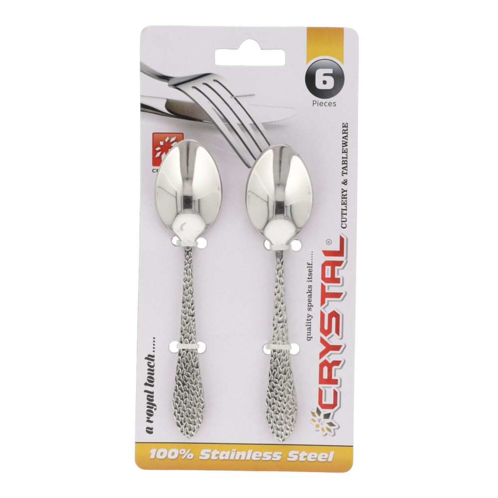 CRYSTAL HAMMER BABY SPOON 6PCS