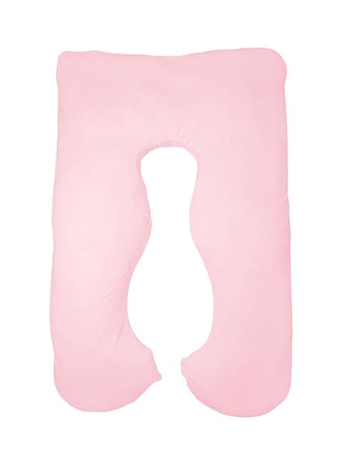 Generic U-Shaped Maternity Pillow Cotton Pink 80X120cm