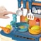 Little Story ROLE PLAY CHEF/KITCHEN/RESTAURANT TOY SET SCHOOL BAG (34 Pcs) - Blue, 2-IN-1 Mode