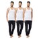 Fruit Of The Loom Sleeveless Vest XL White Pack of 3