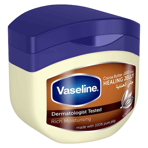 Vaseline Moisturising Natural Healing Jelly For Dry Skin With Cocoa Butter To Heal Dry And Damaged Skin 250ml