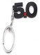 Generic Black Number 5.0 Ring Key Chain