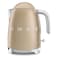 Smeg 50's Style Electric Kettle KLF03CHMUK, 3000 W, 1.7 L, Champagne, Stainless Steel, Glossy Finish