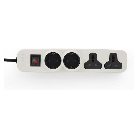 iLOCK power strip 4 outlets - 2 schuko sockets + 2 universal sockets