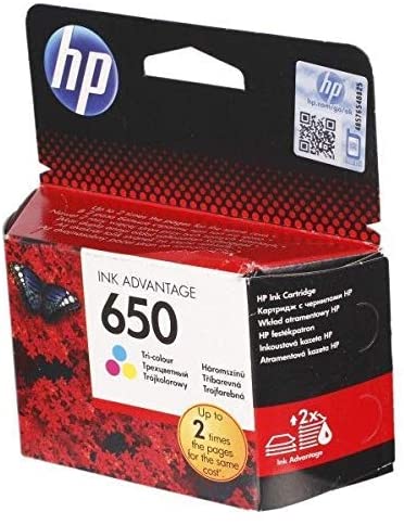 HP 650 Tri-Color (Cyan, Magenta, Yellow) Original Ink Advantage Cartridge - Cz102Ak
