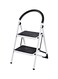 Generic Foldable Step Ladder With Rubber Handgrip White/Black 38Inch