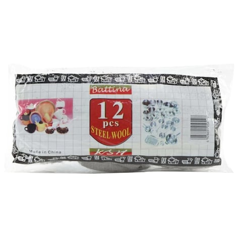 BATTINA STEEL WOOL 12 PCS