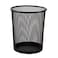 lavish Mesh Trash Waste Basket Garbage Can Recycling Bin 1 Pc Black Color