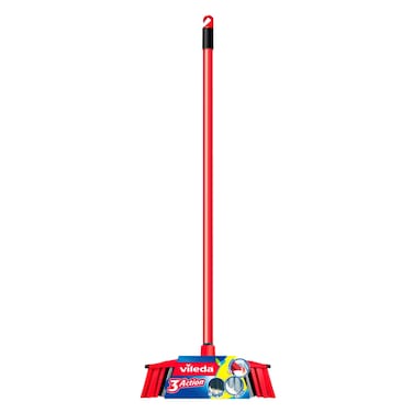 Vileda 3 Action Broom Red