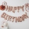 GingerRay - Pick &amp; Mix Rose Gold Balloon Bunting Happy birthday 1.5m - Rose Gold