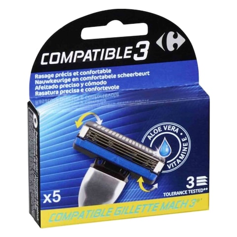 Carrefour X5 Compatible Razor 3 Blades 5 Pieces