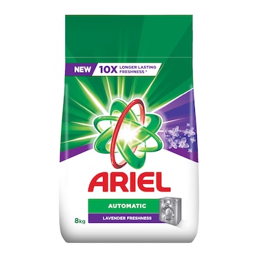 Ariel Automatic Laundry Powder Detergent with Lavendar Scent - 8 Kg