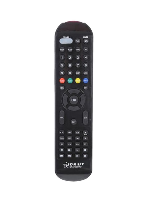 Star Sat Remote Control For Hd Star Sat 2000 Receiver Black/Red/Yellow