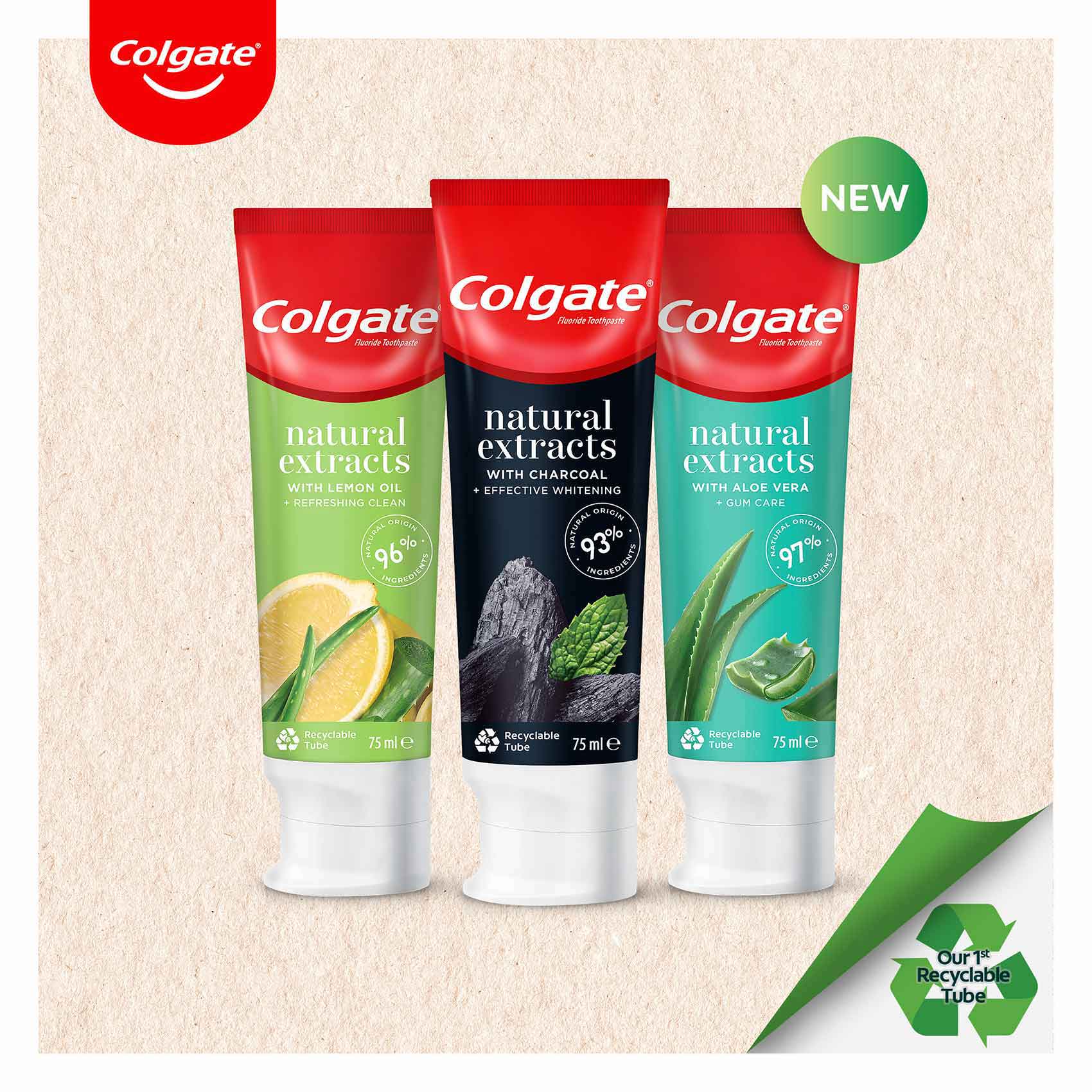 Colgate Natural Extracts Charcoal Toothpaste Black 75ml