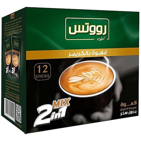 رووتس قهوة بالكريمة 2 في 1 - 12 جرام - 12 كيس