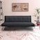 إن هاوس ساندي أريكة سرير 2 في 1 منجدة بالمخمل - رمادي غامق