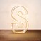 Golden Letter S Glowing with LED Lights 25cm
