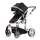 Teknum 3 in 1 Pram Stroller and Diaper Bag Bundle - Black