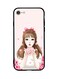 Theodor - Protective Case Cover For Apple iPhone SE 2/ iPhone 7/ iPhone 8 Pink Hairclip Girl