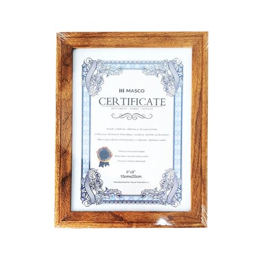 MASCO 15 Cm x 20 Cm Sized Photo and Certificate Holder Frame