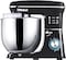 Nobel Stand Mixer 10L Stainless Steel Bowl, 6 Speeds with Pulse Function - LED Indicator, Vibration Absorption Design, 1100W Power NBM120 Black