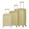 Senator Hard Case Suitcase Trolley Luggage Set of 3 For Unisex ABS Lightweight Travel Bag with 4 Spinner Wheels KH1065 Tea Green