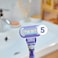Gillette Venus Deluxe Smooth Swirl Razor With Razor Blade Purple 3 Blades