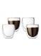 Olliwon 4-Piece Double Wall Glass Tumbler Set Clear 250ml