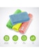 Marrkhor 8-Piece Microfiber Cleaning Cloth Set, Orange/Yellow/Green