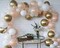 Buena Ventura&#39;s Themez Only Metallic &amp; Chrome Balloons - Rose Gold &amp; White &amp; Chrome Gold - Pack of 50 pcs