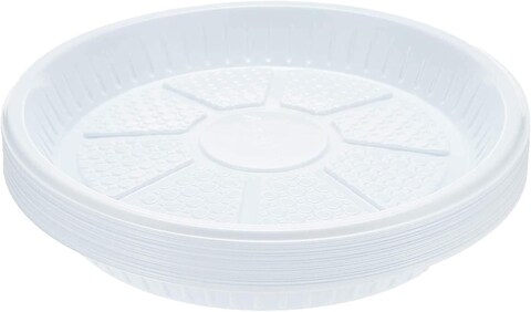 Lavish 500-Pack Of 10 Inch Disposable Plastic Plates For Tableware Birthday Parties Office Home Events Camping 26Cm
