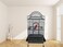 Bird Cage, Parrot cage, Black Metal Cage with Extra feed collector, Food Bowl, Birds Village, Modern Design, Indoor use, entertaining cage, Easy to Assemble, Black color, 170 cm height