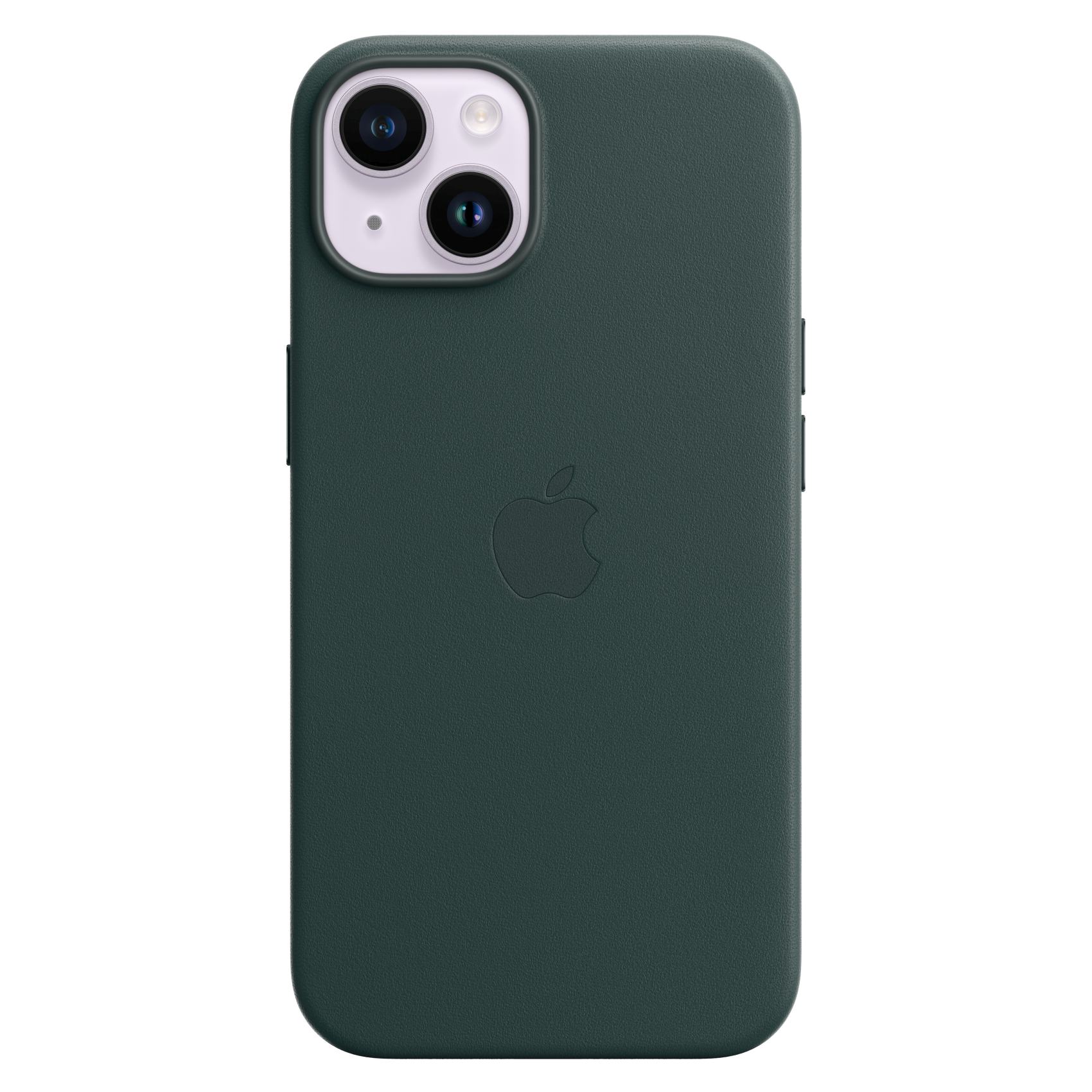 Apple Leather Case With MagSafe For iPhone 14 Forest Green