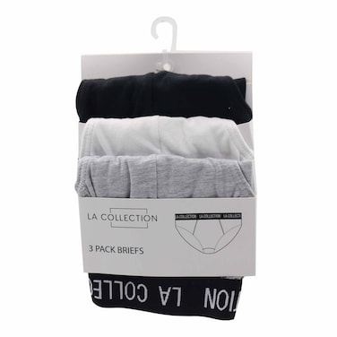 La Collection Solid Pattern Briefs For Men S 3 Pieces Multicolor