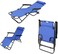 Foldable Beach Chair 153x60x35 blue