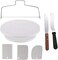Generic Cake Decorating Turntable, Cake Decorating Supplies With Decorating Comb/Icing Smoother(3Pcs), 2 Icing Spatula With Sided &amp; Angled