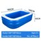 HEXAR&reg; Inflatable Swimming Pool Kiddie Pool Large Size Blow Up Swimming Pool for Family Adults Kids Toddler Giant Rectangle Lounge Blowup Pool for Indoor Outdoor Backyard Ground (180 X 140 X 60 CM)