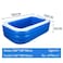 HEXAR&reg; Inflatable Swimming Pool Kiddie Pool Large Size Blow Up Swimming Pool for Family Adults Kids Toddler Giant Rectangle Lounge Blowup Pool for Indoor Outdoor Backyard Ground (180 X 140 X 60 CM)