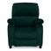 إن هاوس كرسي استرخاء سينمائي ثابت منجد بالمخمل مع حامل أكواب - أخضر غامق - NZ70