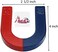 ABBASALI U Shaped Horseshoe Magnet Red Blue Painted Pole for Physics Experiment and Lab & Scientific Supplies Science Education (4 Inch)