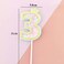 Number 3 Glitter Crown Cake Topper PT-1025