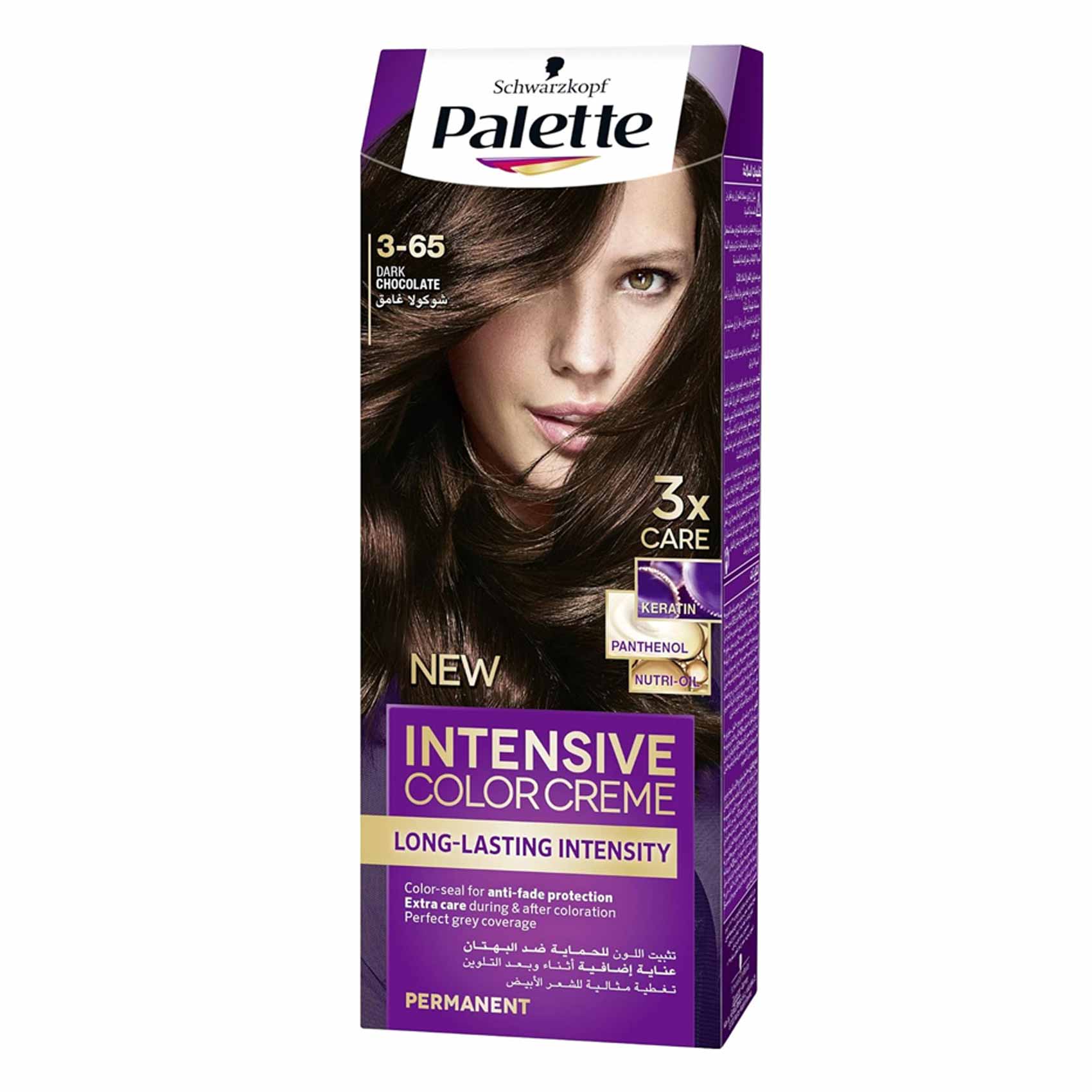 Schwarzkopf Palette Permanent Intensive Hair Color Cream 3-65 Dark Chocolate 50ml