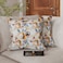 Square Reposa Floral Print Jute & Cotton Fabric Cushion Cover