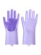 قفازات غسيل الصحون متعددة الوظائف مقاومة للماء بنفسجي 35 × 16 سم