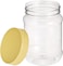 Royalford Round Airtight Pet Jar Rf11224 500ml Set Of 6 Storage Containers Transparent Jar For Pulses, Cereals And Spices For Kitchen Organization Pet Canister Kitchen, Clear