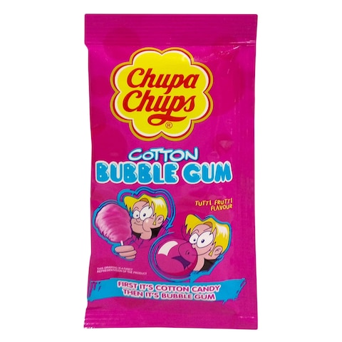 Chupa Chups Cotton Tutti Frutti Flavour Bubble Gum 11g